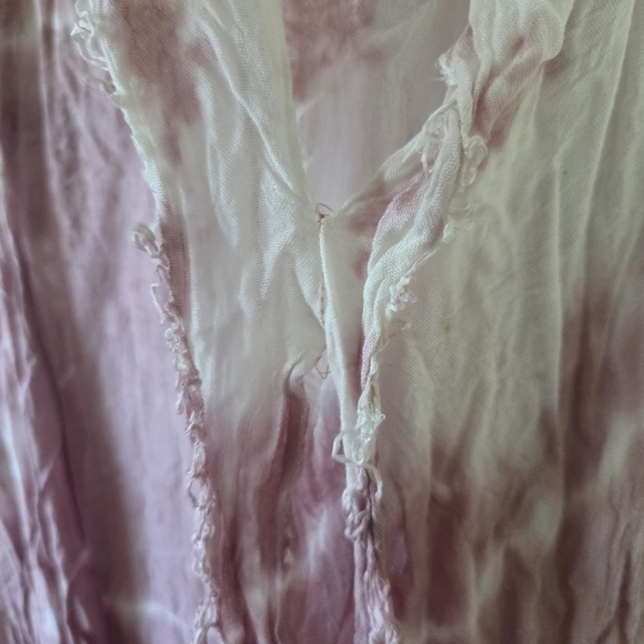 ⭐️40% Off⭐️ Moss Rose Dusty Rose Tie-Dye Fringe Kimono - Picture 9 of 12
